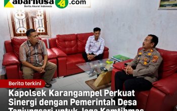 Kapolsek Karangampel Perkuat Sinergi dengan Pemerintah Desa Tanjungsari untuk Jaga Kamtibmas