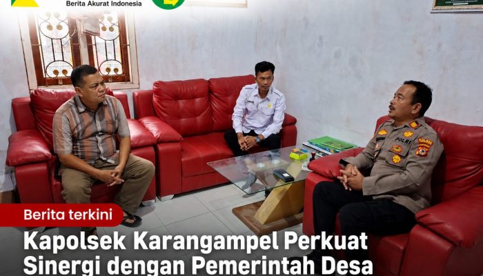 Kapolsek Karangampel Perkuat Sinergi dengan Pemerintah Desa Tanjungsari untuk Jaga Kamtibmas