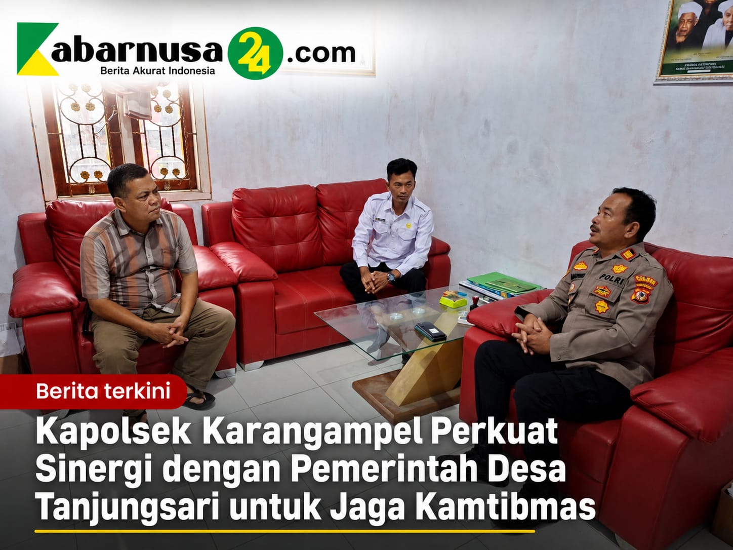 Kapolsek Karangampel Perkuat Sinergi dengan Pemerintah Desa Tanjungsari untuk Jaga Kamtibmas