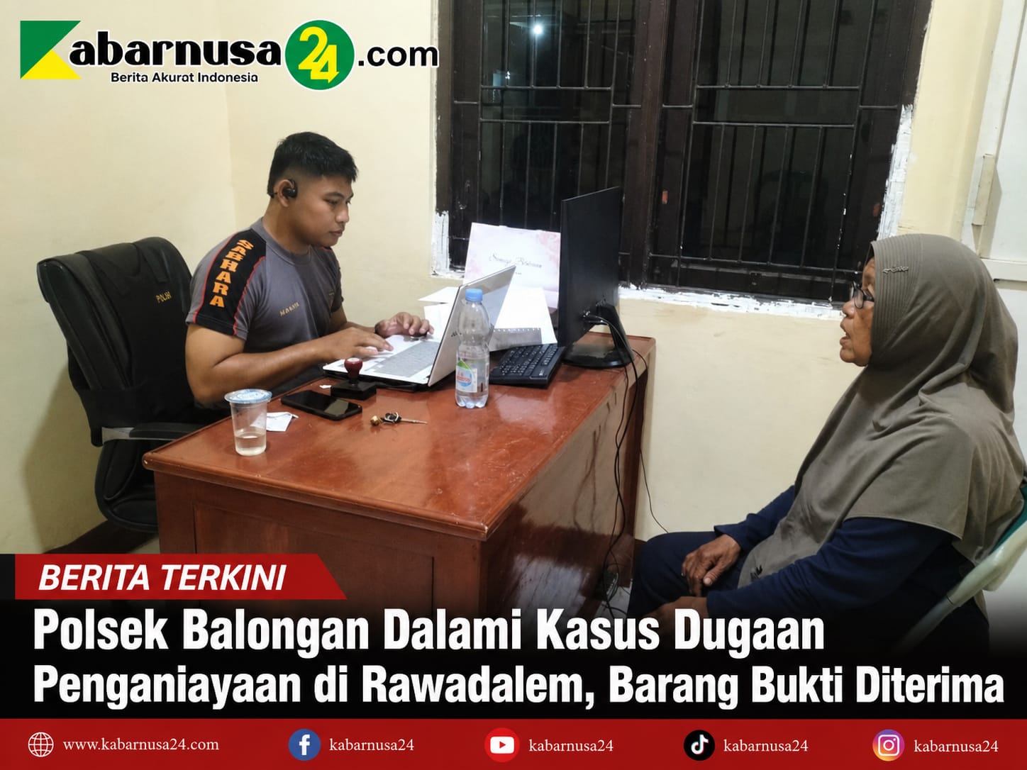 Polsek Balongan Dalami Kasus Dugaan Penganiayaan di Rawadalem, Barang Bukti Diterima