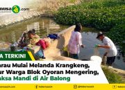 Kemarau Mulai Melanda Krangkeng, Sumur Warga Blok Oyoran Mengering, Terpaksa Mandi di Air Balong