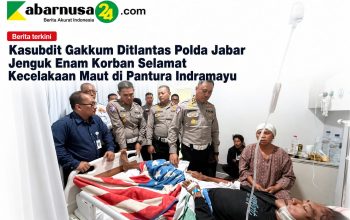 Kasubdit Gakkum Ditlantas Polda Jabar Jenguk Enam Korban Selamat Kecelakaan Maut di Pantura Indramayu