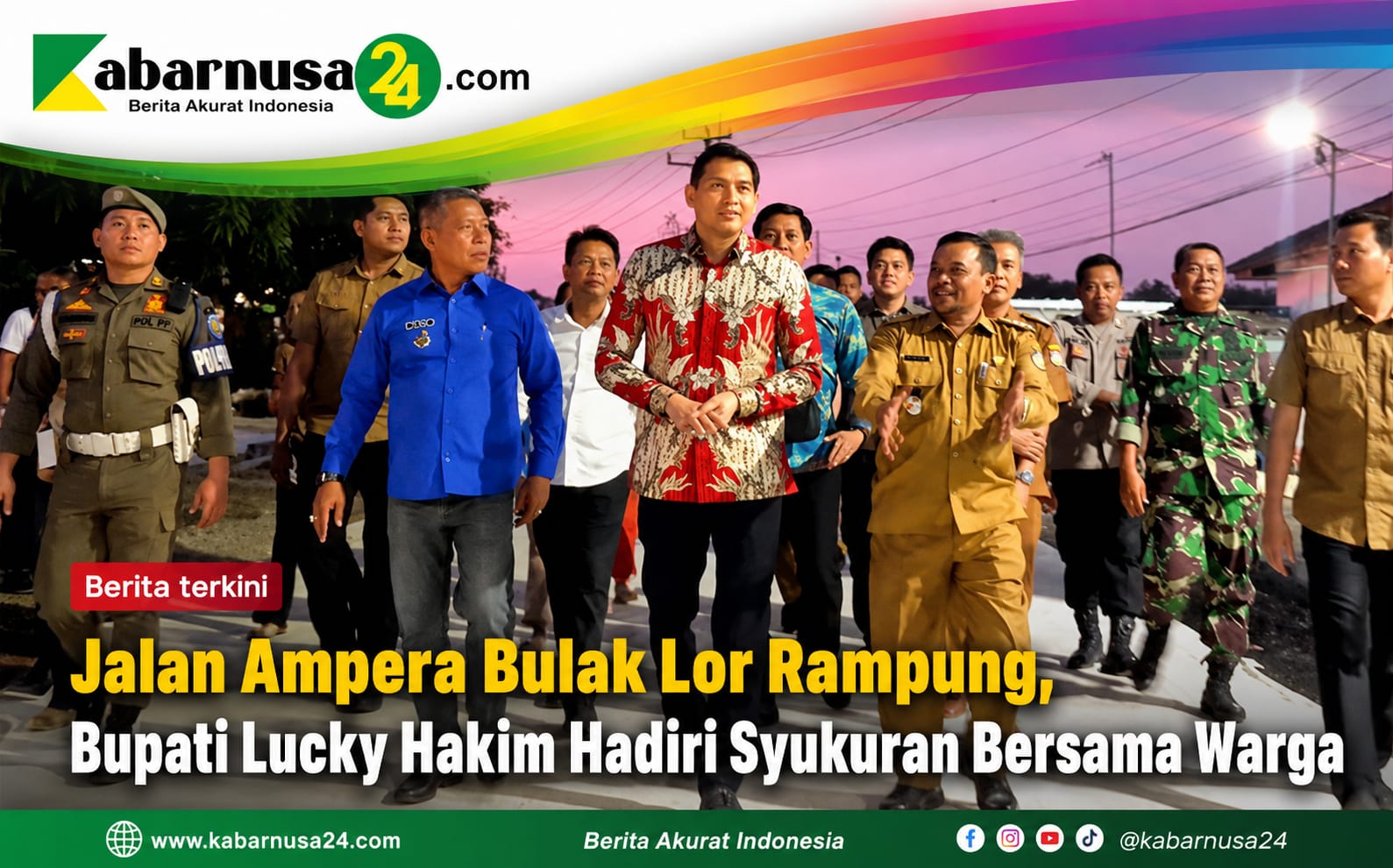 Jalan Ampera Bulak Lor Rampung, Bupati Lucky Hakim Hadiri Syukuran Bersama Warga