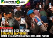 Gubernur Dedi Mulyadi Serahkan Santunan kepada Keluarga 12 Korban Tewas Kecelakaan Pantura