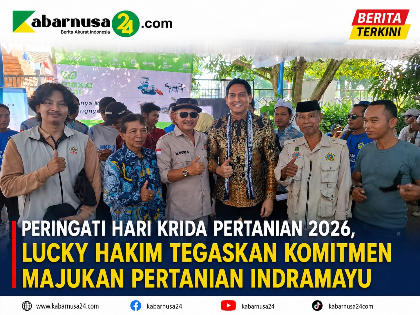 Peringati Hari Krida Pertanian 2026, Lucky Hakim Tegaskan Komitmen Majukan Pertanian Indramayu