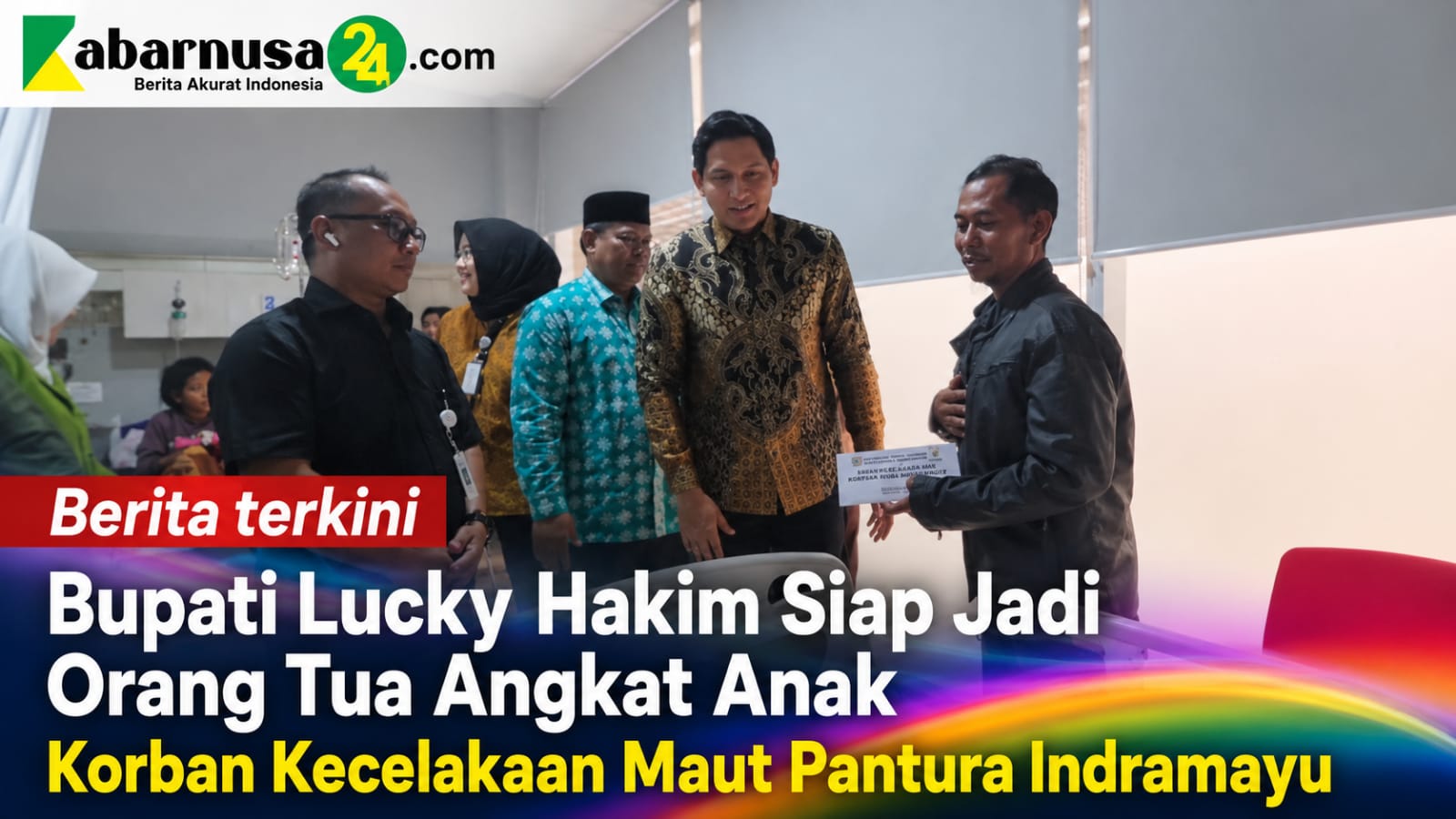 Bupati Lucky Hakim Siap Jadi Orang Tua Angkat Anak Korban Kecelakaan Maut Pantura Indramayu