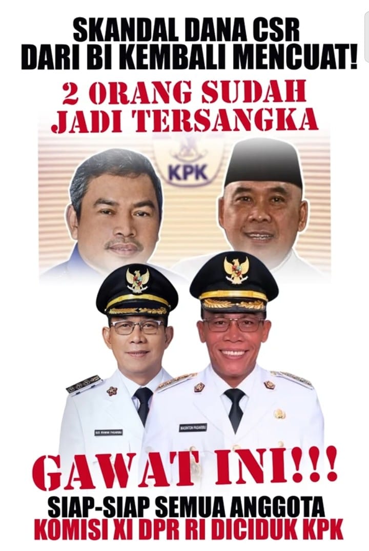 Desak KPK Usut Dugaan Aliran Dana CSR BI yang Dikaitkan dengan Eks Anggota Komisi XI DPR RI