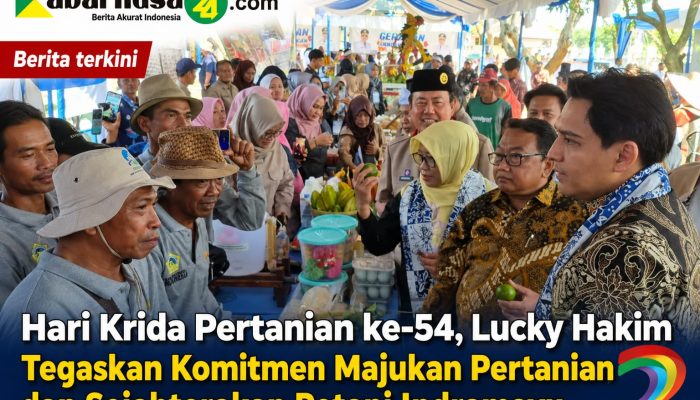Hari Krida Pertanian ke-54, Lucky Hakim Tegaskan Komitmen Majukan Pertanian dan Sejahterakan Petani Indramayu