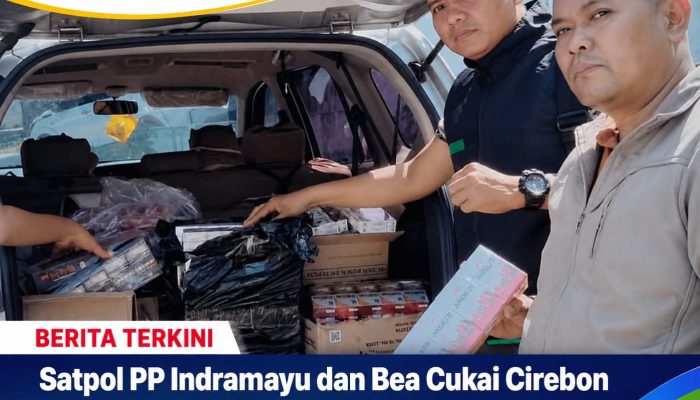 Satpol PP Indramayu dan Bea Cukai Cirebon Amankan 18.820 Batang Rokok Ilegal dalam Operasi di Patrol dan Sukra