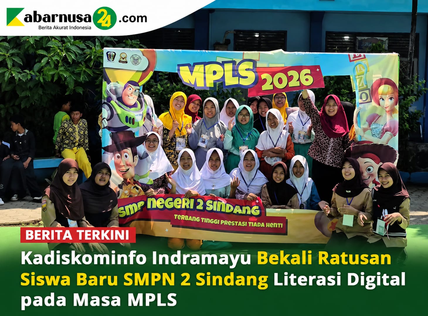Kadiskominfo Indramayu Bekali Ratusan Siswa Baru SMPN 2 Sindang Literasi Digital pada Masa MPLS
