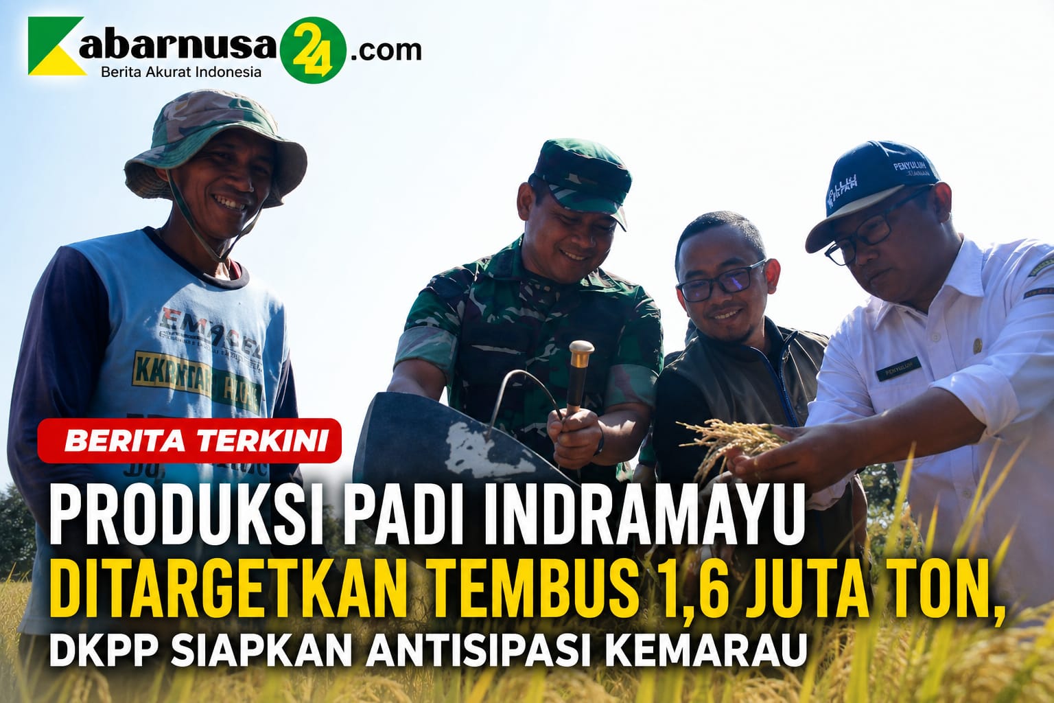Produksi Padi Indramayu Ditargetkan Tembus 1,6 Juta Ton, DKPP Siapkan Antisipasi Kemarau