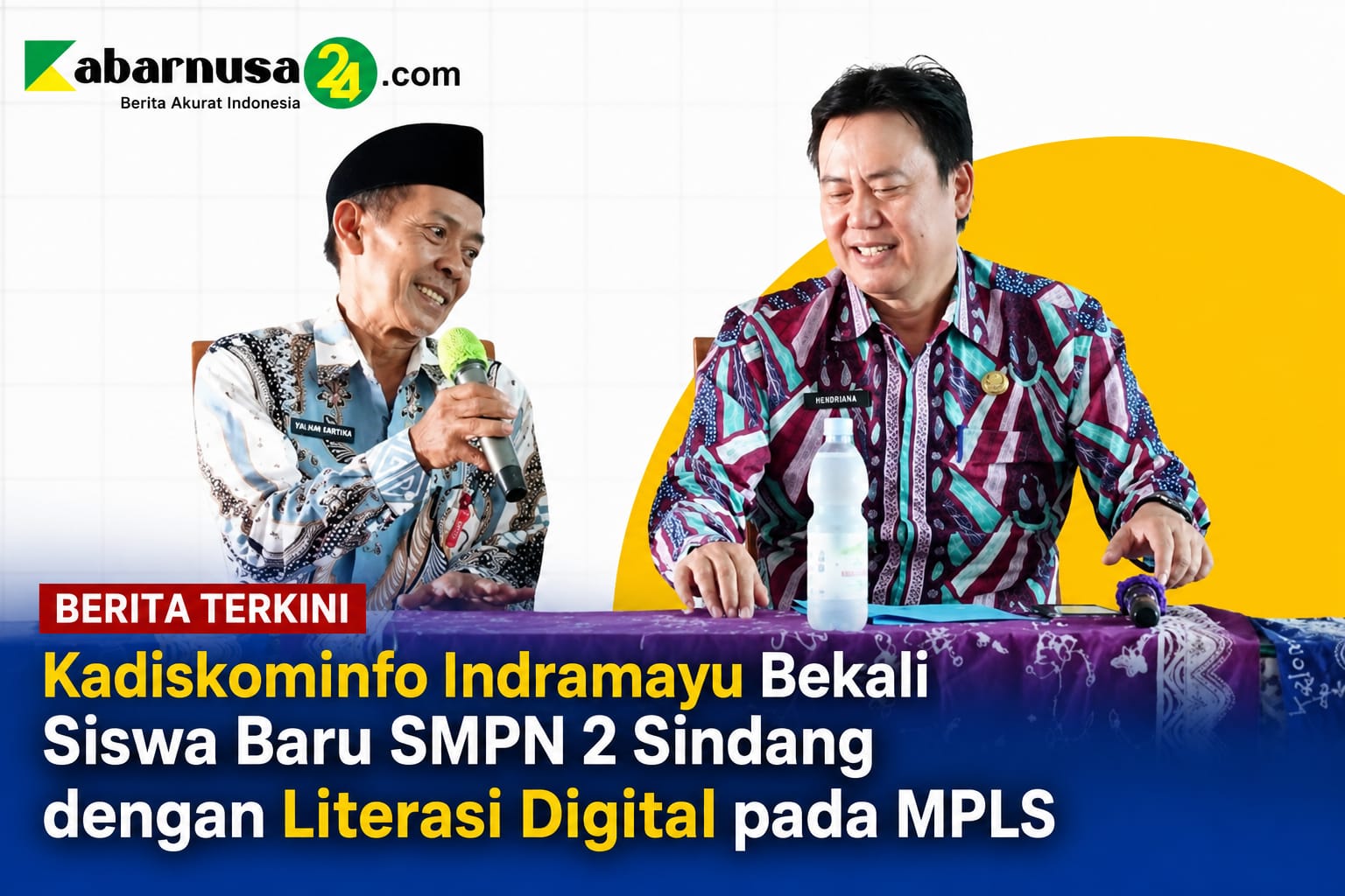 Kadiskominfo Indramayu Bekali Siswa Baru SMPN 2 Sindang dengan Literasi Digital pada MPLS