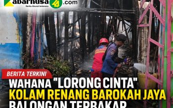 Wahana "Lorong Cinta" Kolam Renang Barokah Jaya Balongan Terbakar Wahana "Lorong Cinta" Kolam Renang Barokah Jaya Balongan Terbakar