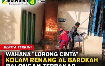 Wahana "Lorong Cinta" Kolam Renang Al Barokah Balongan Terbakar Wahana "Lorong Cinta" Kolam Renang Al Barokah Balongan Terbakar