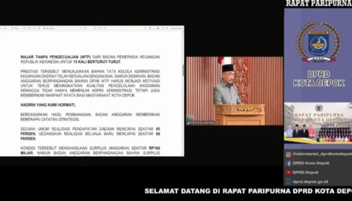 Raperda APBD 2025 Dibahas dan Setujui DPRD bersama Pemkot Depok