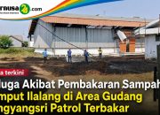 Diduga Akibat Pembakaran Sampah, Rumput Ilalang di Area Gudang Sangyangsri Patrol Terbakar