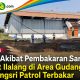 Diduga Akibat Pembakaran Sampah, Rumput Ilalang di Area Gudang Sangyangsri Patrol Terbakar