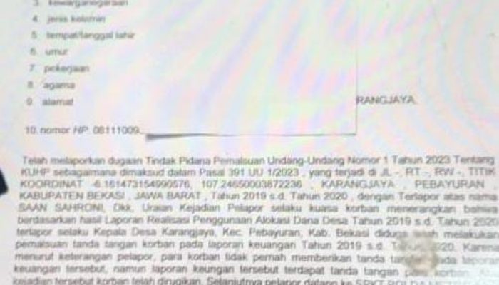 BPD Karangjaya Ungkap LKPJ Tahun Anggaran 2019 Diduga Banyak Penyimpangan