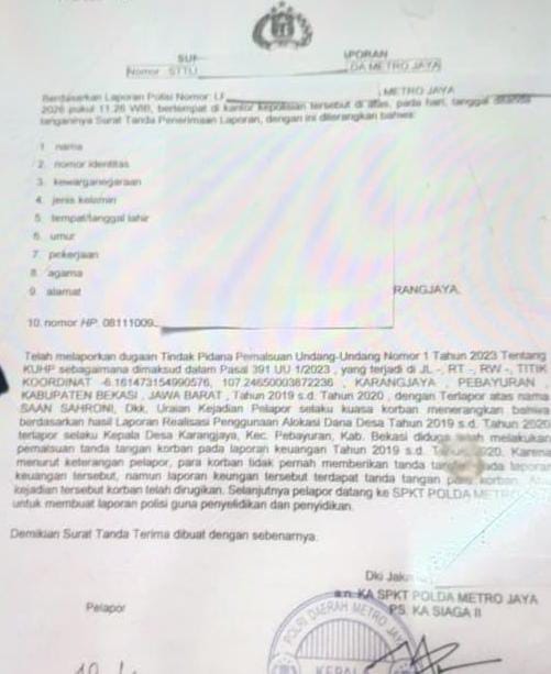 BPD Karangjaya Ungkap LKPJ Tahun Anggaran 2019 Diduga Banyak Penyimpangan