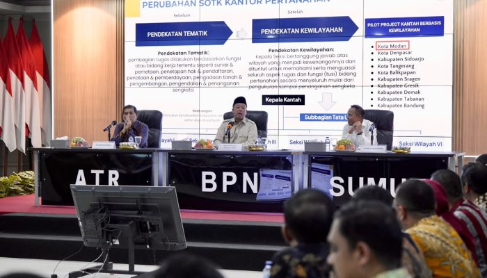 Menteri Nusron Berikan Arahan Jajaran Utamakan Kemudahan Layanan bagi Masyarakat di di Kanwil BPN Provinsi Sumut