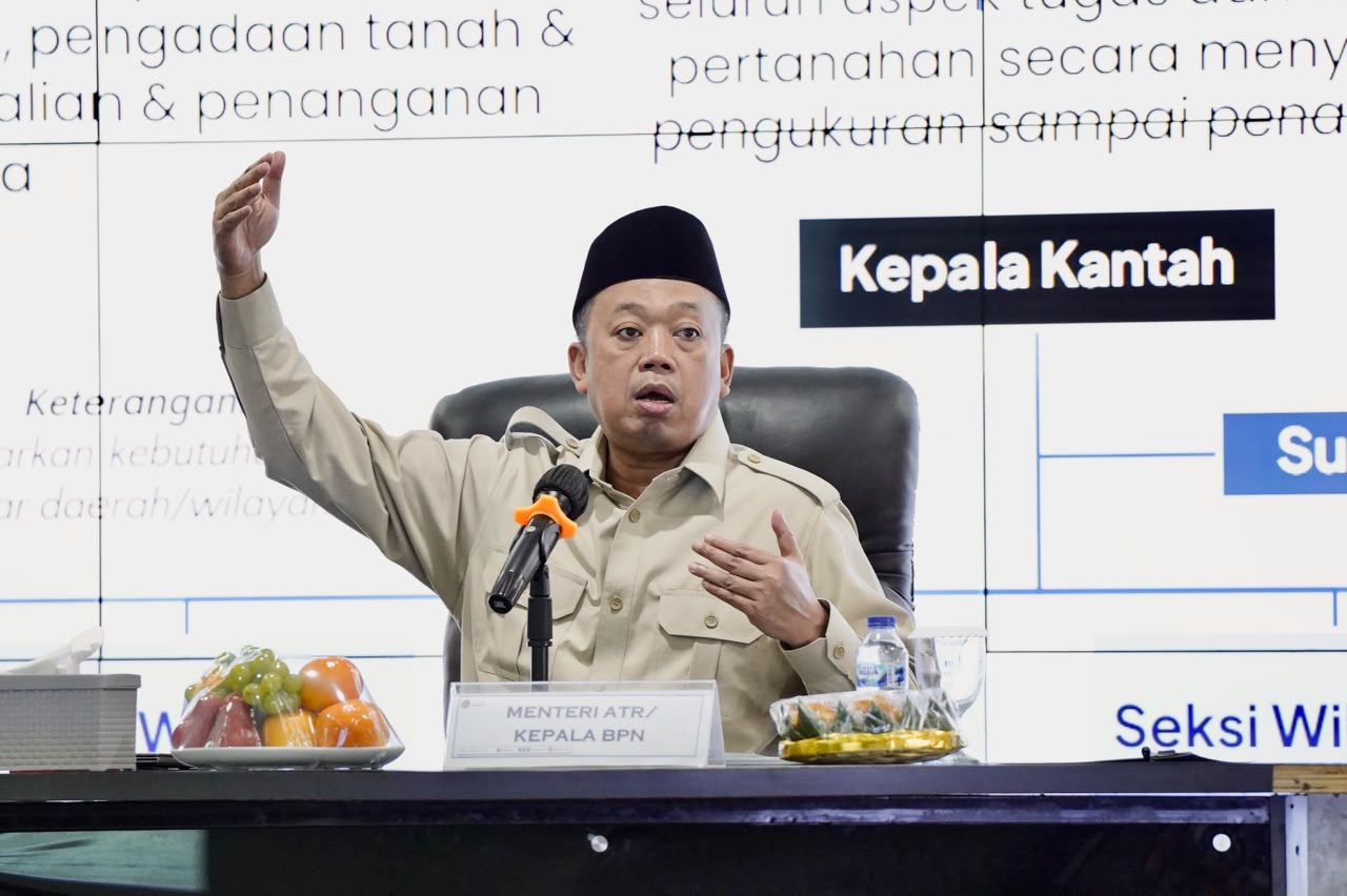 Menteri Nusron Berikan Arahan Jajaran Utamakan Kemudahan Layanan bagi Masyarakat di di Kanwil BPN Provinsi Sumut