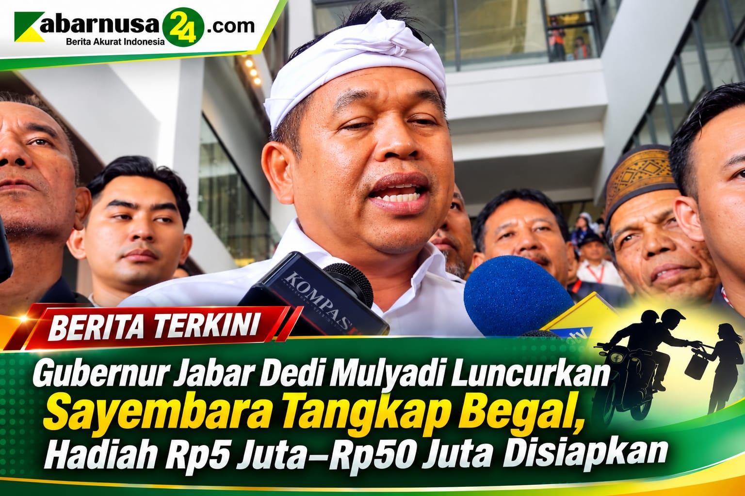 Gubernur Jabar Dedi Mulyadi Luncurkan Sayembara Tangkap Begal, Hadiah Rp5 Juta–Rp50 Juta Disiapkan