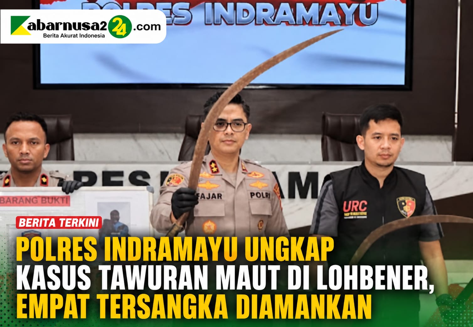 Polres Indramayu Ungkap Kasus Tawuran Maut di Lohbener, Empat Tersangka Diamankan