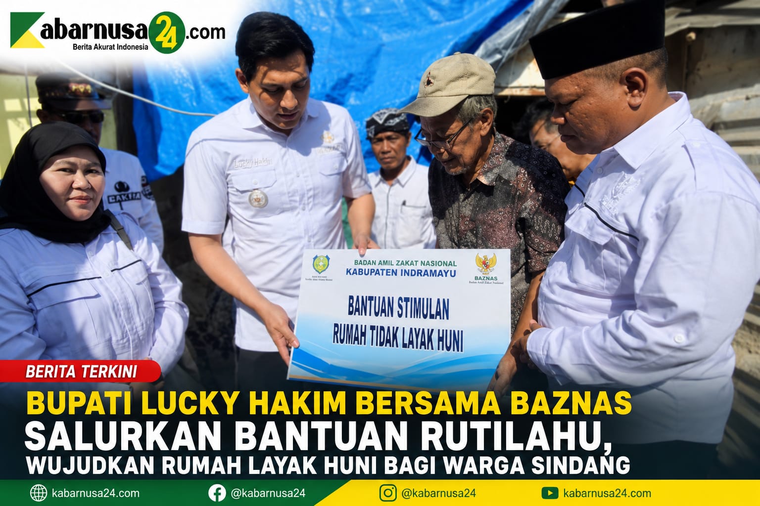 Bupati Lucky Hakim Bersama Baznas Salurkan Bantuan Rutilahu, Wujudkan Rumah Layak Huni bagi Warga Sindang