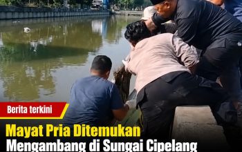 Mayat Pria Ditemukan Mengambang di Sungai Cipelang Widasari, Diduga Hanyut Sejak Dua Hari Lalu