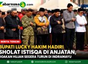 Bupati Lucky Hakim Hadiri Sholat Istisqa di Anjatan, Doakan Hujan Segera Turun di Indramayu