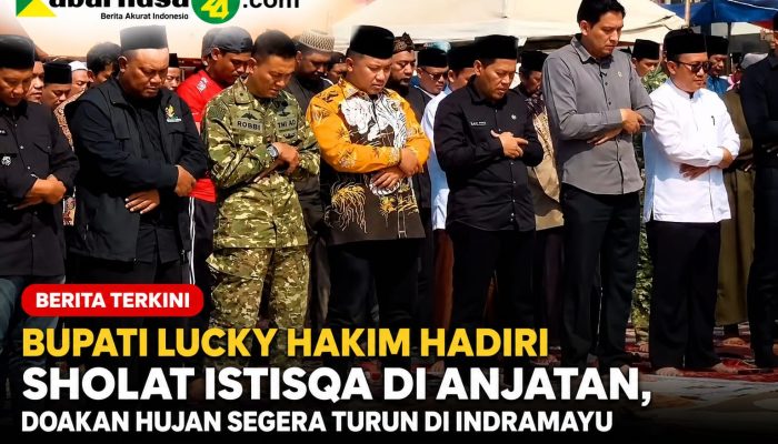 Bupati Lucky Hakim Hadiri Sholat Istisqa di Anjatan, Doakan Hujan Segera Turun di Indramayu