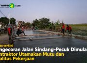 Pengecoran Jalan Sindang–Pecuk Dimulai, Kontraktor Utamakan Mutu dan Kualitas Pekerjaan