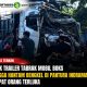 Truk Trailer Tabrak Mobil Boks hingga Hantam Bengkel di Pantura Indramayu, Empat Orang Terluka