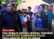 Tiga Remaja Diduga Hendak Tawuran di Juntinyuat Diamankan Polisi, Dipulangkan Setelah Dibina