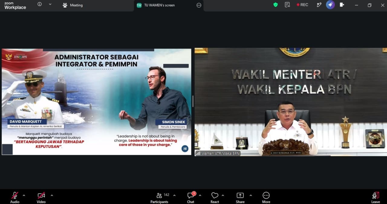 Melalui Daring, Pesan Wamen ATR/BPN Ossy untuk Pejabat Administrator dalam PKA 2026 : Harus Jadi Arsitek Perubahan
