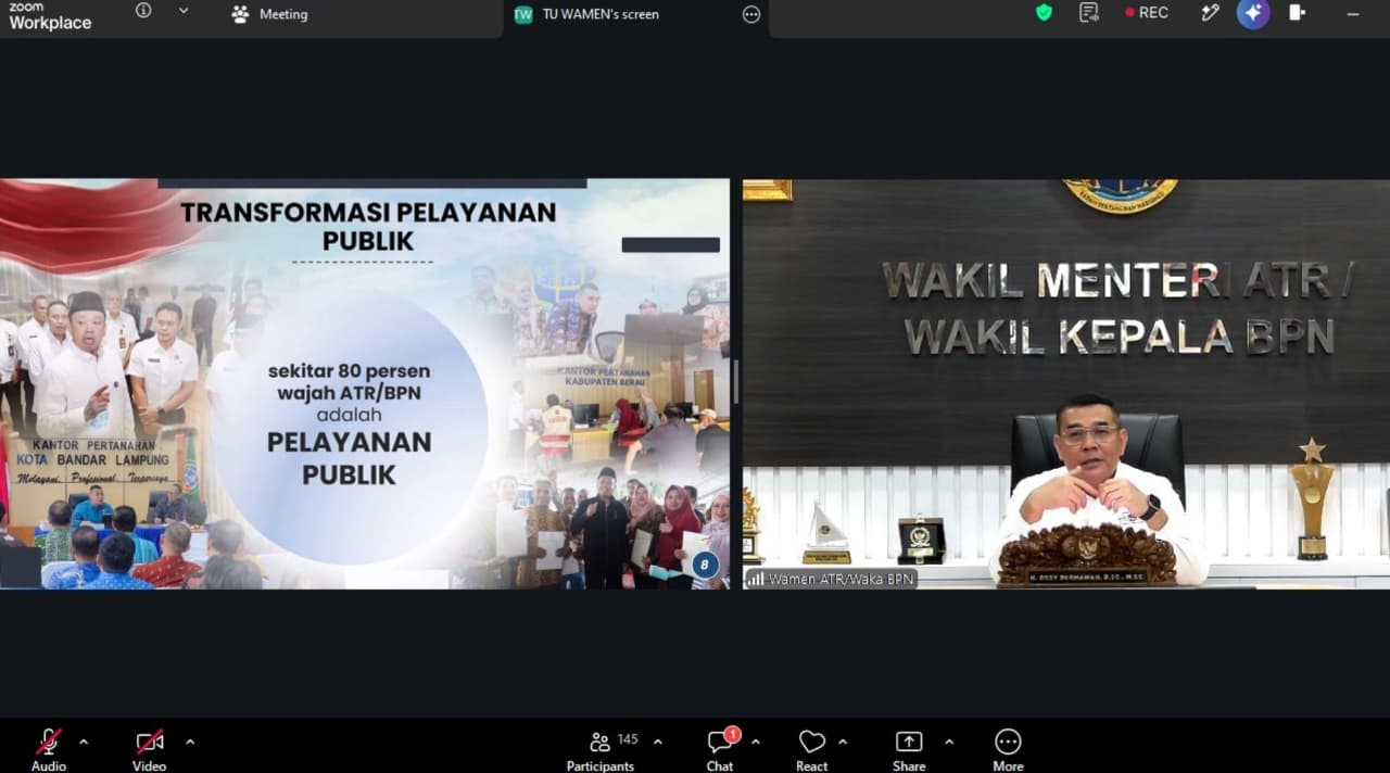Melalui Daring, Pesan Wamen ATR/BPN Ossy untuk Pejabat Administrator dalam PKA 2026 : Harus Jadi Arsitek Perubahan