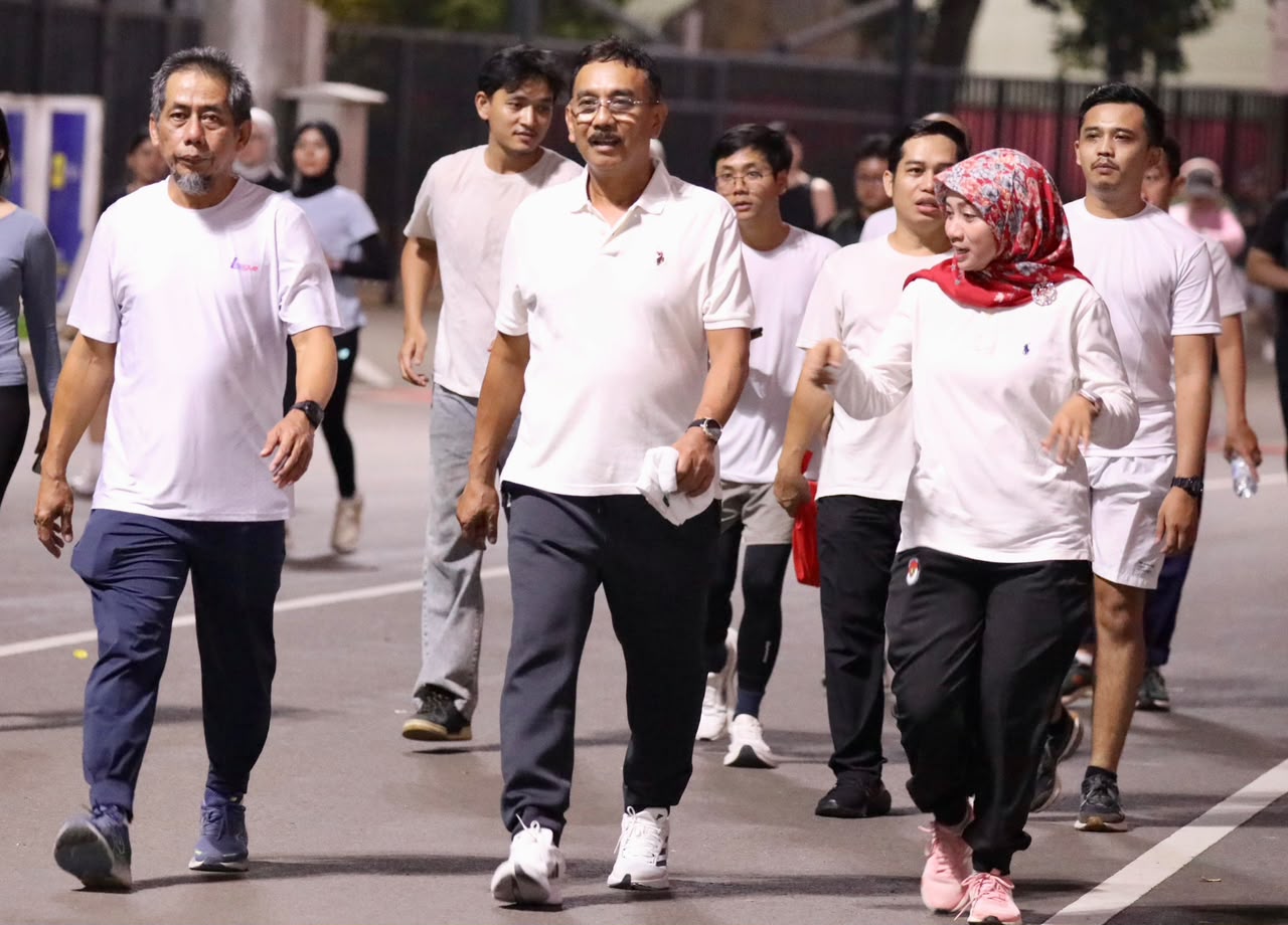 Rehat Sejenak dari Aktivitas Kantor, Kementerian ATR/BPN Adakan Perdana Slow Run Rutin Sepulang Kerja