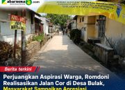 Perjuangkan Aspirasi Warga, Romdoni Realisasikan Jalan Cor di Desa Bulak, Masyarakat Sampaikan Apresiasi