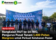 Rangkaian HUT ke-14 IWO, Pengurus Pusat Tanam 1.400 Pohon Mangrove untuk Perkuat Ketahanan Pesisir