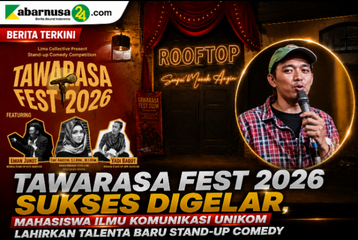 TAWARASA FEST 2026 Sukses Digelar, Mahasiswa Ilmu Komunikasi UNIKOM Lahirkan Talenta Baru Stand-Up Comedy