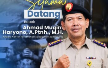 Kantor Pertanahan Kabupaten Bondowoso Sambut Kepemimpinan Baru untuk Pelayanan Pertanahan yang Lebih Optimal Kantor Pertanahan Kabupaten Bondowoso Sambut Kepemimpinan Baru untuk Pelayanan Pertanahan yang Lebih Optimal