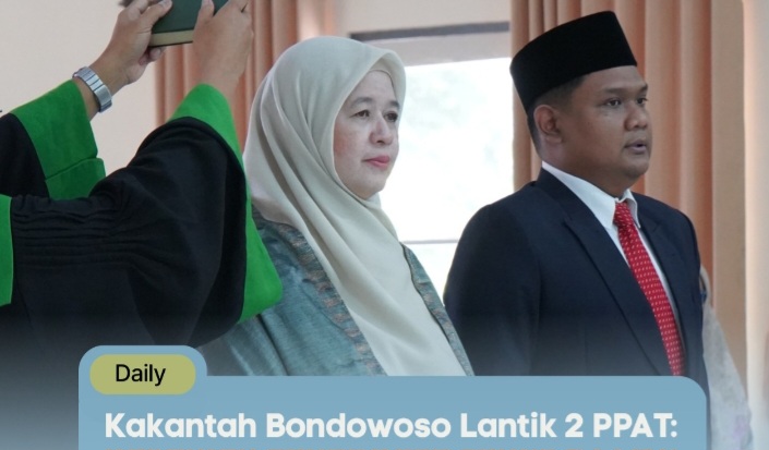 Kepala Kantor Pertanahan Bondowoso Lantik Dua PPAT Baru, Perkuat Pelayanan dan Kepastian Hukum Pertanahan