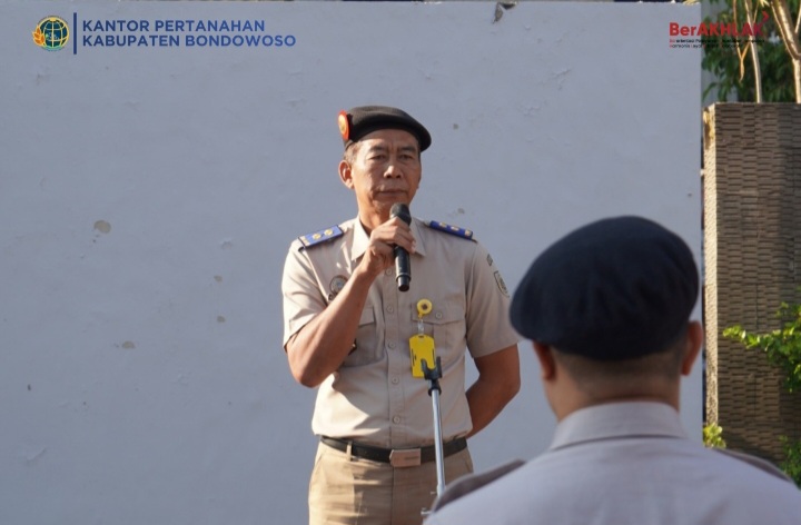 Apel Pagi: Jajaran Kantah Bondowoso Mantapkan Kedisiplinan dan Kejar Percepatan PTSL TA 2026