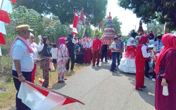 Semarak HUT RI  Ke-81, Desa SriAgung Gelar Arak-Arakan dan Beragam  Perlombaan
