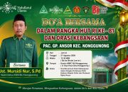 PAC GP Ansor Nonggunong Segera Gelar Doa Bersama dan Orasi Kebangsaan Sambut HUT RI ke-81