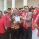 Lautan Merah Mengiringi Langkah Petahana, Ribuan Warga Antar Sumardi Daftar Pilkades Karangmukti