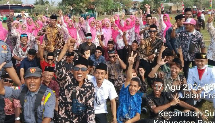 Upacara Peringatan HUT Kemerdekaan RI ke-81 Tahun Tingkat Desa Kuntili Kecamatan Sumpiuh Berlangsung Khidmat