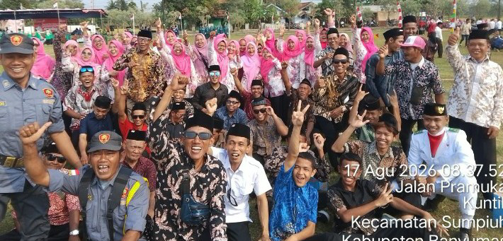 Upacara Peringatan HUT Kemerdekaan RI ke-81 Tahun Tingkat Desa Kuntili Kecamatan Sumpiuh Berlangsung Khidmat