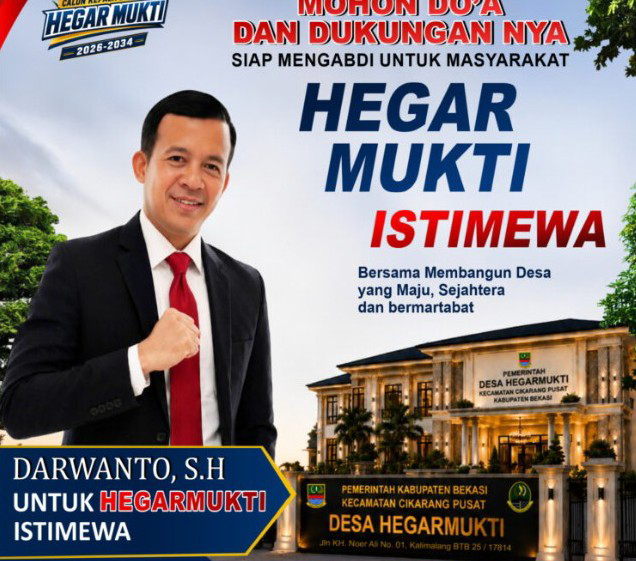 Putra Daerah Darwanto S,H. Siap Untuk Jadi Pemimpin Masyarakat Desa Hegarmukti, Bangkit Maju Sejahtera Istimewa
