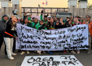 Ratusan Ojol Jaga Wilayah Senayan, Imbau Aksi Berjalan Tertib